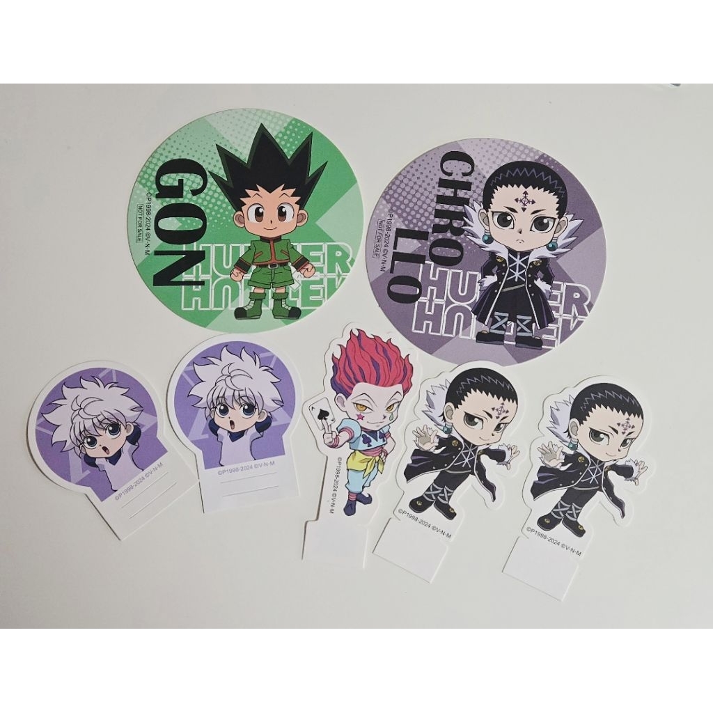 獵人HUNTER×HUNTER 中山地下街輕食快閃店 特典 杯墊 吸管套 人物立牌、插卡 HUNTER 冨樫義博