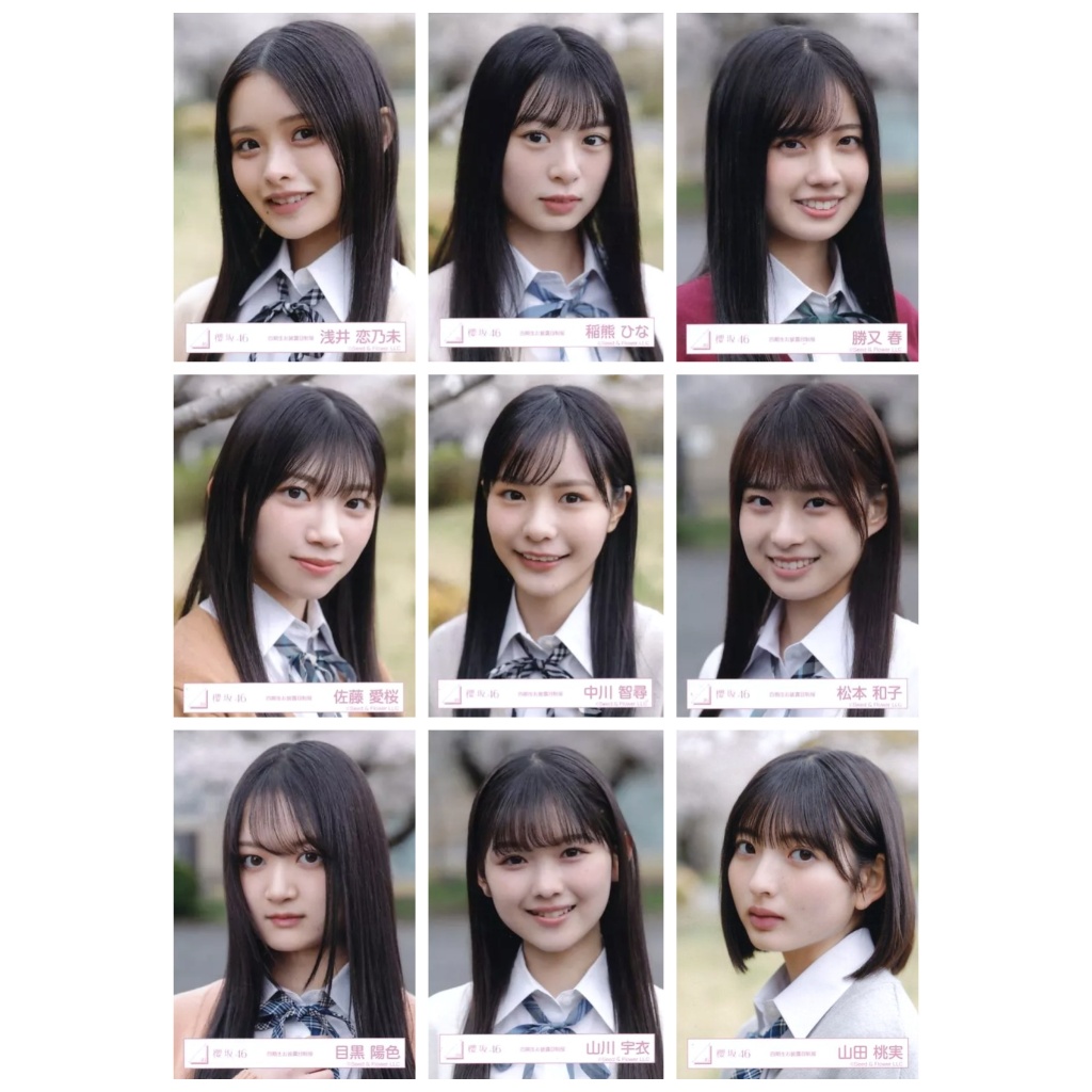 櫻坂46 全成員コンプリートセット 生寫真【四期生お披露目制服】四期生9名*3張 不拆售 白色南瓜