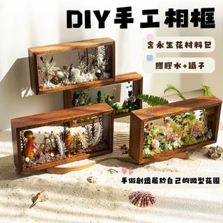 ⁺₊⋆生活大獅⋆₊⁺🌙 永生花 DIY相框 實木相框DIY+天然永生花 乾燥花材 創意DIY 花藝 手做材料 玄關裝飾