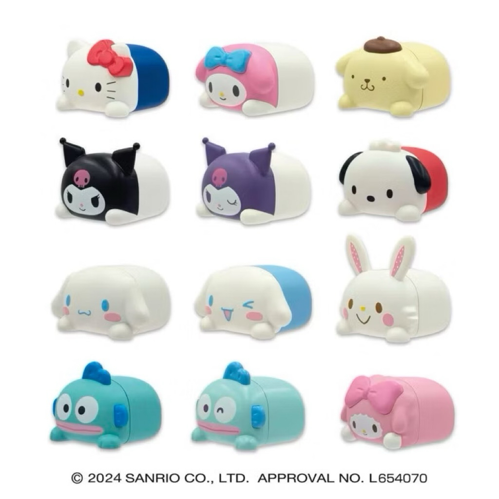 現貨💕日本正版🇯🇵三麗鷗角色造型公仔 三角包公仔 糖果包公仔 人物睡姿公仔 PIANO 彼安諾 趴姿公仔 小公仔