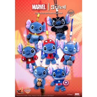 野獸國直營店｜HOT TOYS PPLU072N 史迪奇 漫威裝扮 Q版公仔 絨毛吊飾 盲盒單入(全7種)
