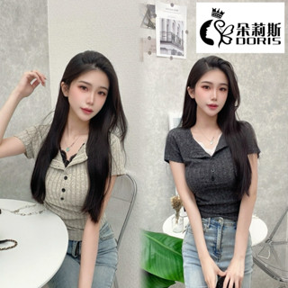 【Doris朵莉斯服飾】(現貨當天出)🩶#11666日常小心機 溫柔感假兩件針織蕾絲上衣 針織上衣 針織A