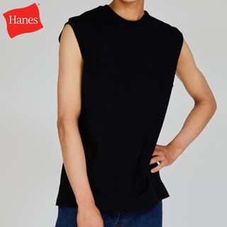 【Hanes】官方直營 男款-UNDERWEAR系列 KURO 無袖上衣- 黑色 (HM3-B202-090)