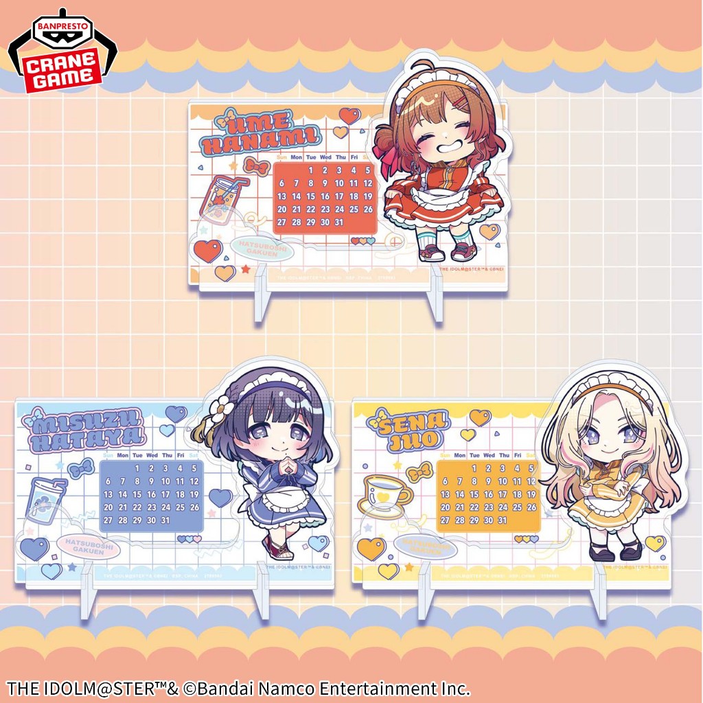 日版 學園偶像大師 壓克力萬年曆 第四彈 十王星南 秦谷美鈴 花海佑芽 非現貨 下單前請先私