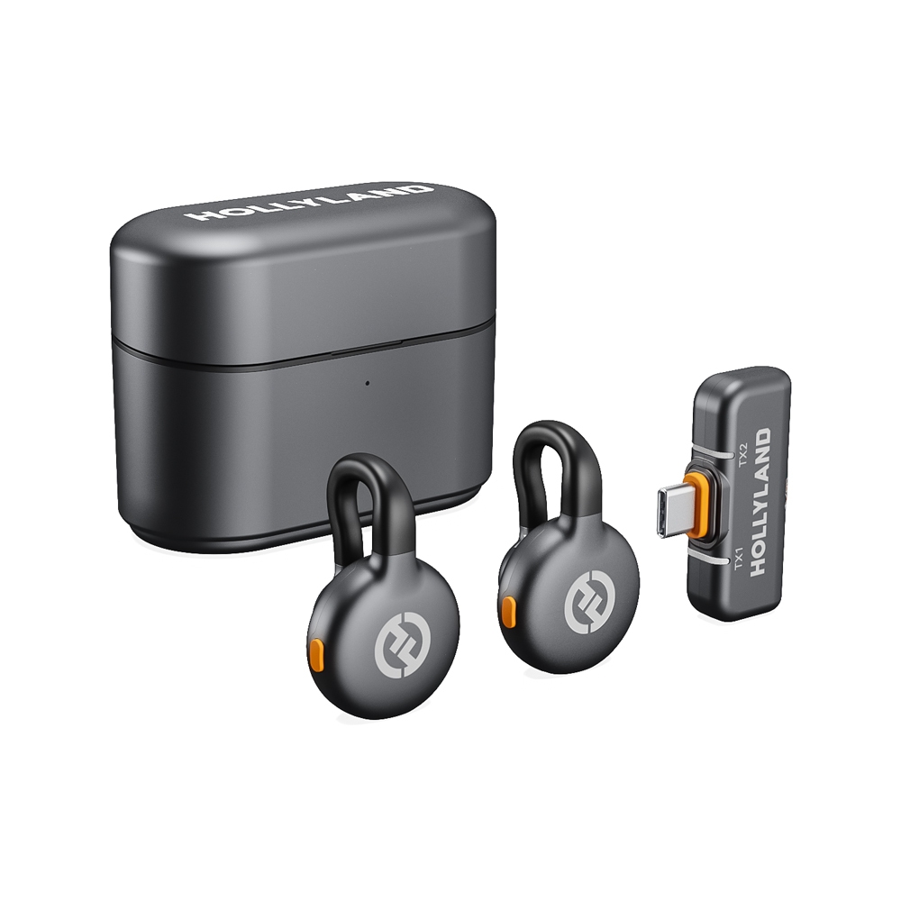 HOLLYLAND LARK M2S 【宇利攝影器材】 Type-C 手機 無線麥克風 黑色 領夾式 潤橙公司貨