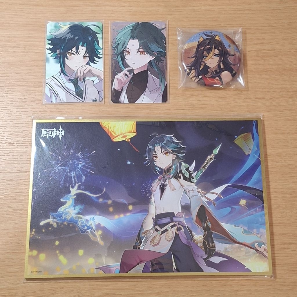 原神官方正版 魈 魈色紙 魈同人小卡 迪希雅 徽章