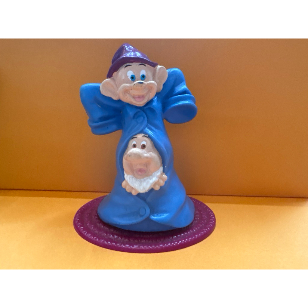 【會旋轉】老物 1993 麥當勞 兒童餐玩具 迪士尼 白雪公主與七個小矮人 袋 小矮人 糊塗蛋 公仔 麥當勞玩具