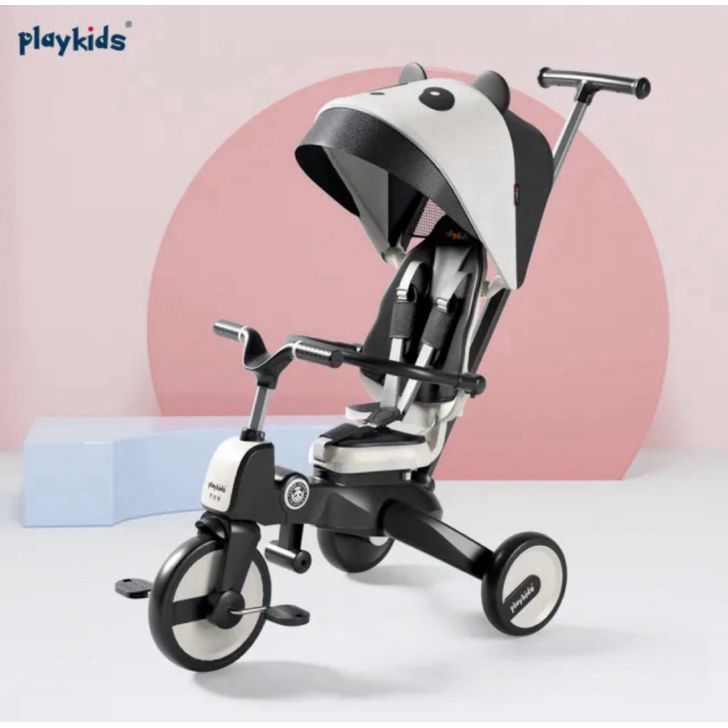 Playkids 多功能成長型兒童三輪車(兒童三輪車 學步車三輪車 平衡車 腳踏車 滑步車)二手