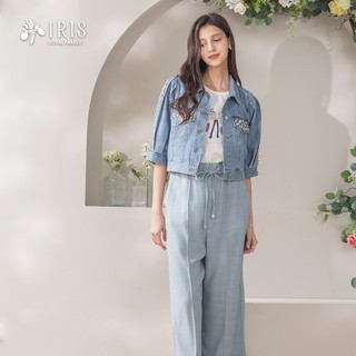 IRIS 艾莉詩 簡約抽繩鬆緊寬褲-2色 52304