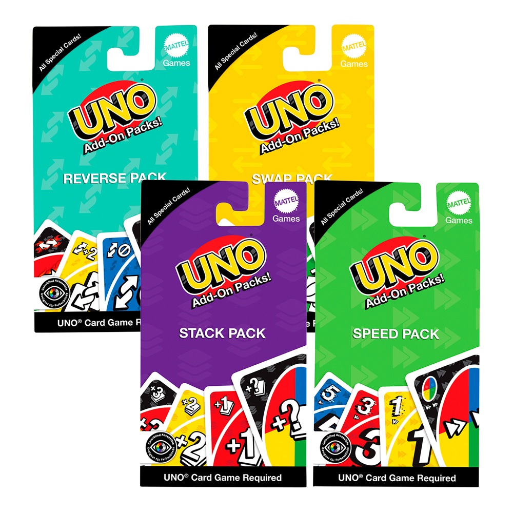UNO遊戲卡擴充包 一組4入 桌遊 卡牌 正版 mattel