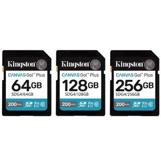 Kingston金士頓Canvas GoPlus UHS-I U3 V30 4K SD記憶卡64GB128GB256GB