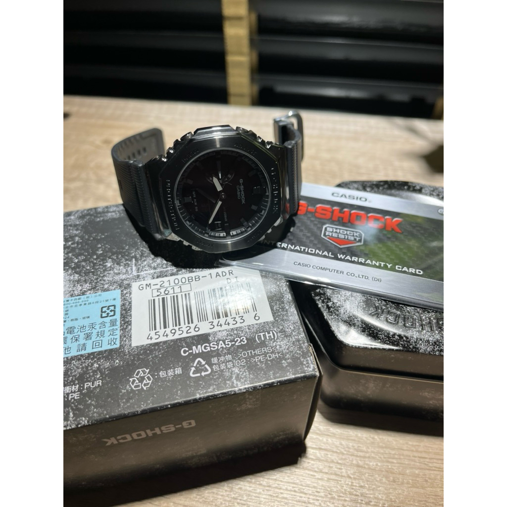 二手 【CASIO】G-SHOCK雙顯錶 GM-2100BB-1A