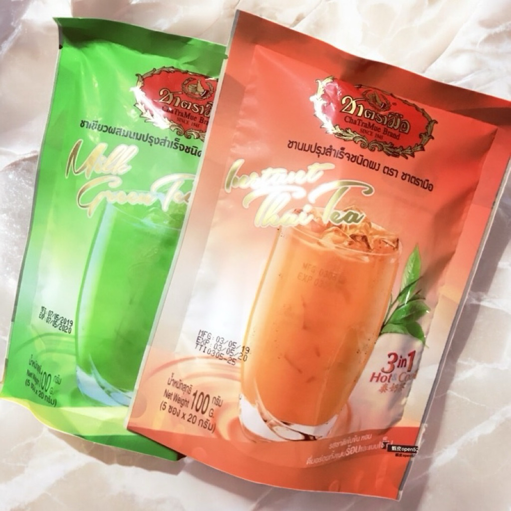 「現貨免運」泰國🇹🇭手標泰式奶茶 泰式奶綠 100g 🍓 真的泰國非喝非買不可 個別包裝  手標三合一奶茶