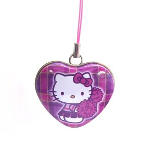 asdfkitty*瑕疵出清 KITTY紫色愛心造型 迷你收納盒 小鐵盒 空盒 吊飾-蓋子邊緣有氧化-日本正版商品