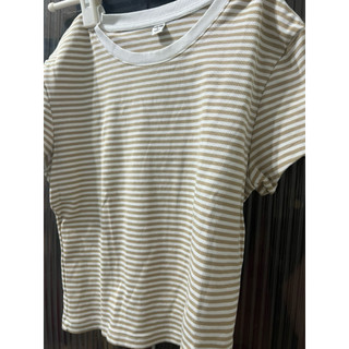 近新*Uniqlo 女裝 短版條紋T恤（短袖） 476248 M號