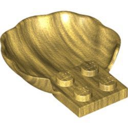 磚家 LEGO 樂高 珍珠金色 動物 Animal Clam Scallop Shell 蛤蜊 扇貝殼 18970