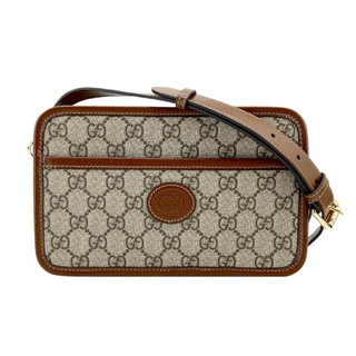 GUCCI 古馳 Retro GG Supreme帆布斜背/相機包