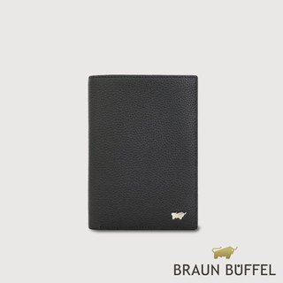 【BRAUN BUFFEL】諾瓦-A 8卡護照夾-黑色(德國小金牛台灣總代理)/BF564-181-BK
