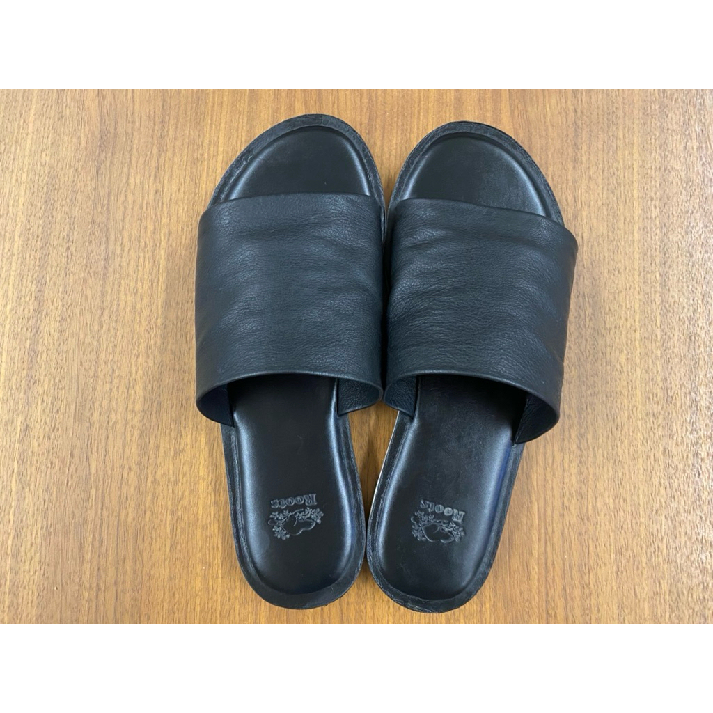 Roots全新牛皮涼拖鞋（女鞋）