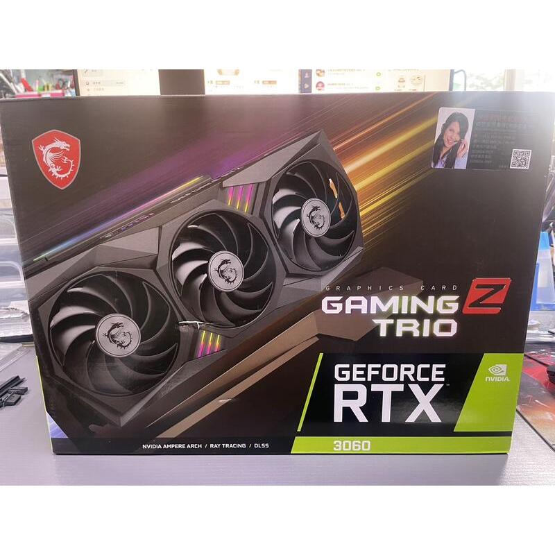 MSI RTX3060 GAMING Z TRIO 12G 顯示卡 二手 功能正常 已註冊延保📌優惠6400