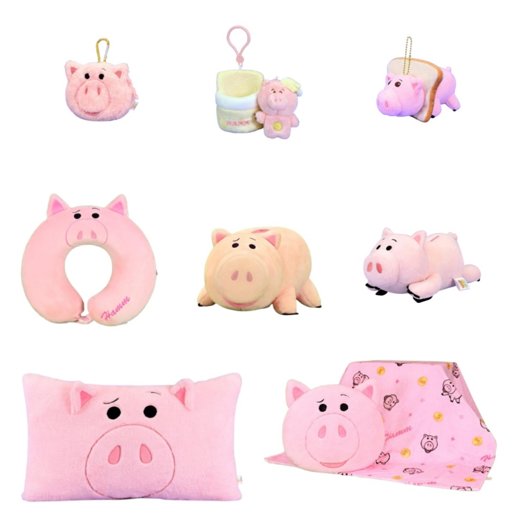 正版授權  火腿豬專區 火腿豬抱枕 火腿豬耳機包 火腿豬存錢筒 火腿豬吊飾 火腿豬記憶頸枕