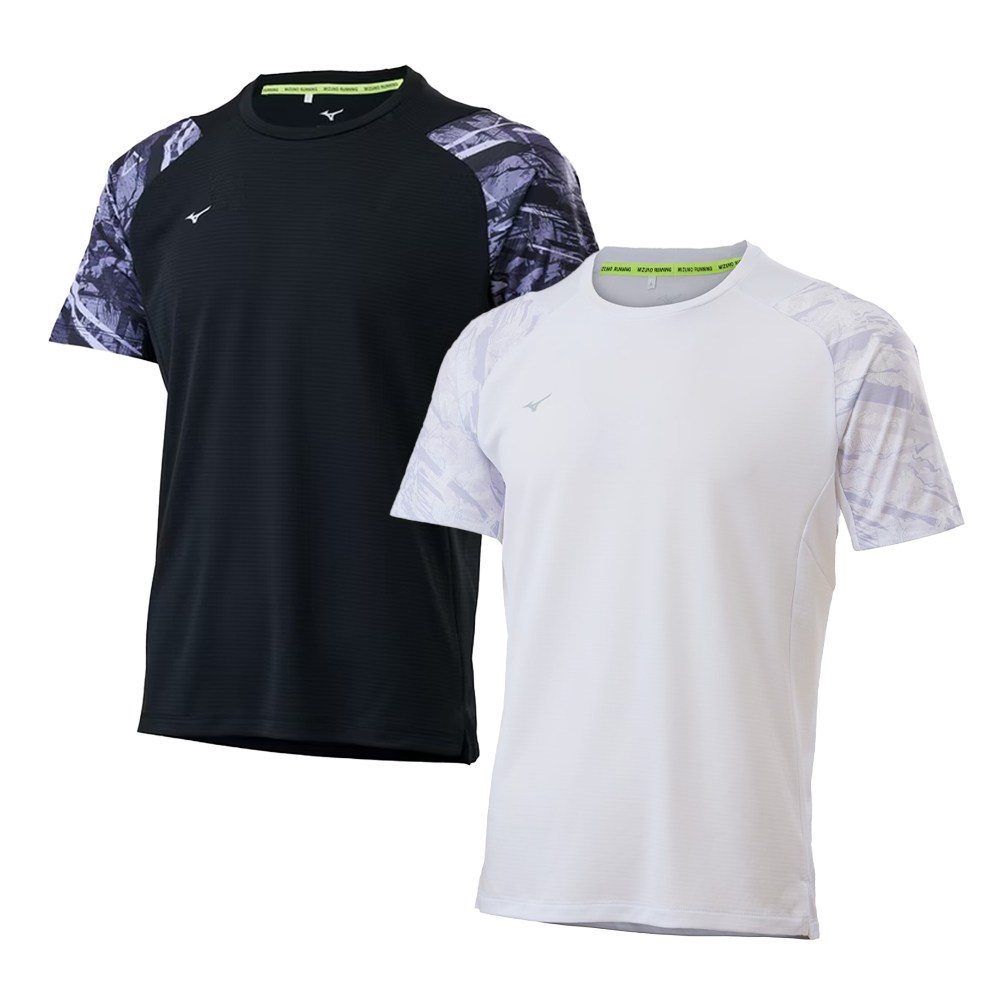 Mizuno 美津濃【授權經銷】男款短袖T恤 吸汗速乾 抗紫外線 咖啡紗 黑J2TAC50507/白J2TAC50501