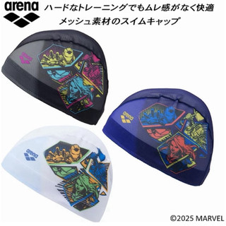 現貨 三色 MARVEL 迪士尼 日本製 漫威 日本代購 Arena AS5FSC80U 網帽 成人 兒童 泳帽 排水