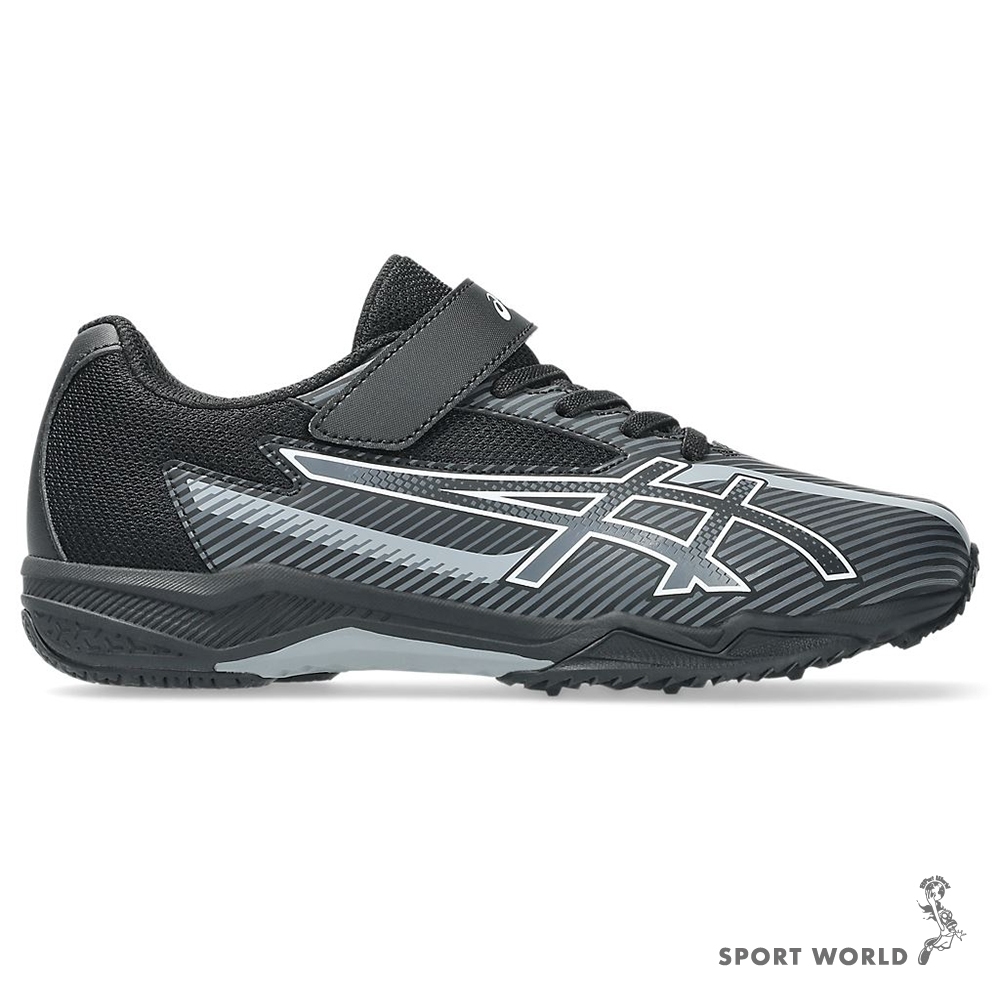 Asics 亞瑟士 慢跑鞋 中童鞋 魔鬼氈 黑灰【運動世界】1154A211-001