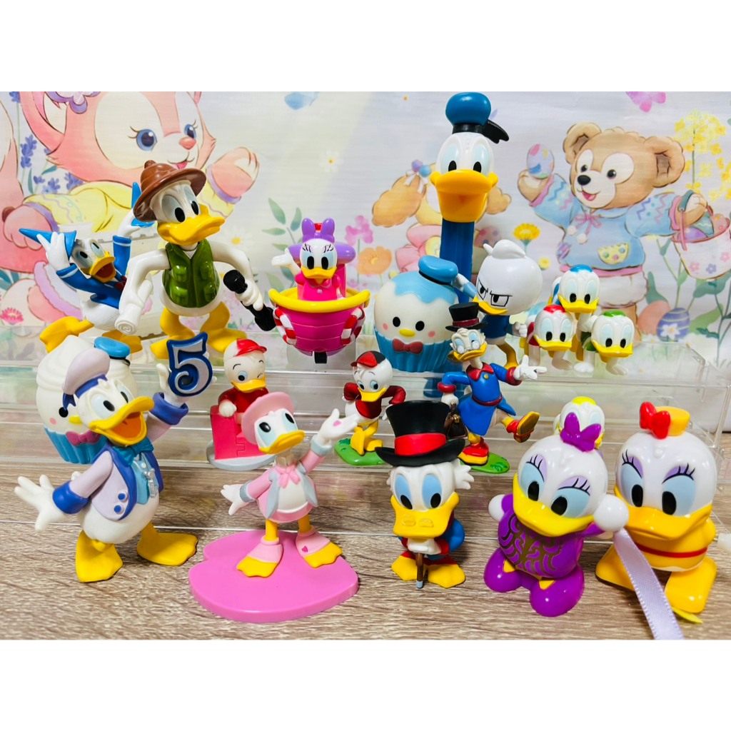 迪士尼 唐老鴨 黛西 絕版 公仔 唐老鴨姪子 唐老鴨叔叔 史高治 麥克老鴨 樂園扭蛋 櫻花老鴨 疊疊樂