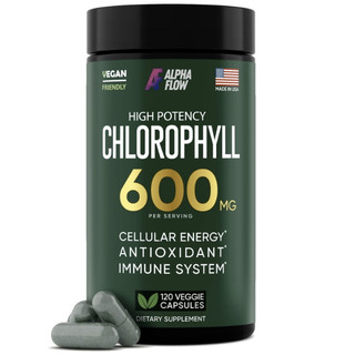 【大牌嚴選】Alpha Flow 葉綠素膠囊 600 毫克 - 天然葉綠素丸 Chlorophyll 120顆瓶裝