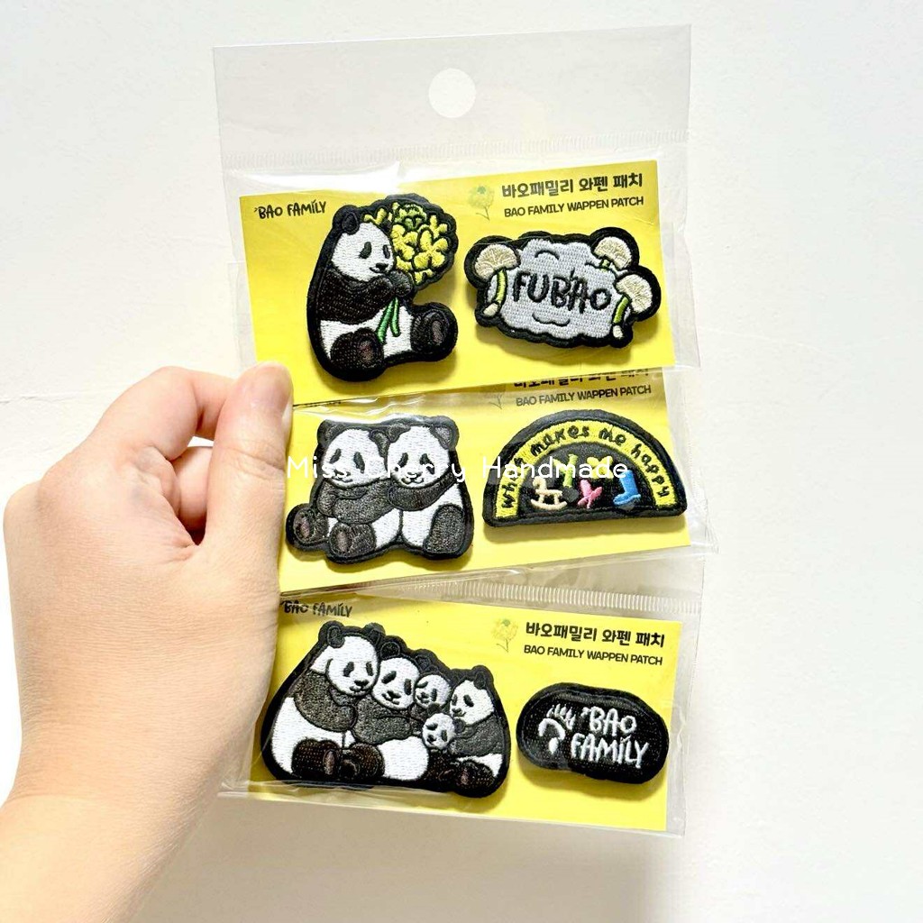 現貨在台🐼 福寶 刺繡 別針 寶家族 雙胞胎 胸針 裝飾 快閃店 熊貓 寶家族 周邊 愛寶樂園 代購 官方正品 韓國