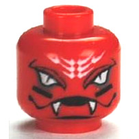 LEGO 樂高 人偶頭部 紅色 忍者GO 蛇王