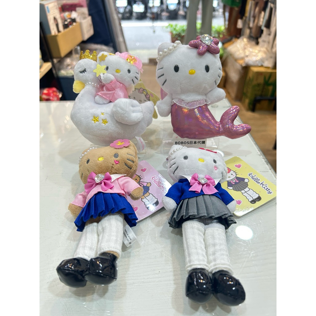 BOBOS 三麗鷗hello kitty 美人魚kitty 天鵝kitty 制服kitty長腿kitty涉谷辣妹玩偶吊飾