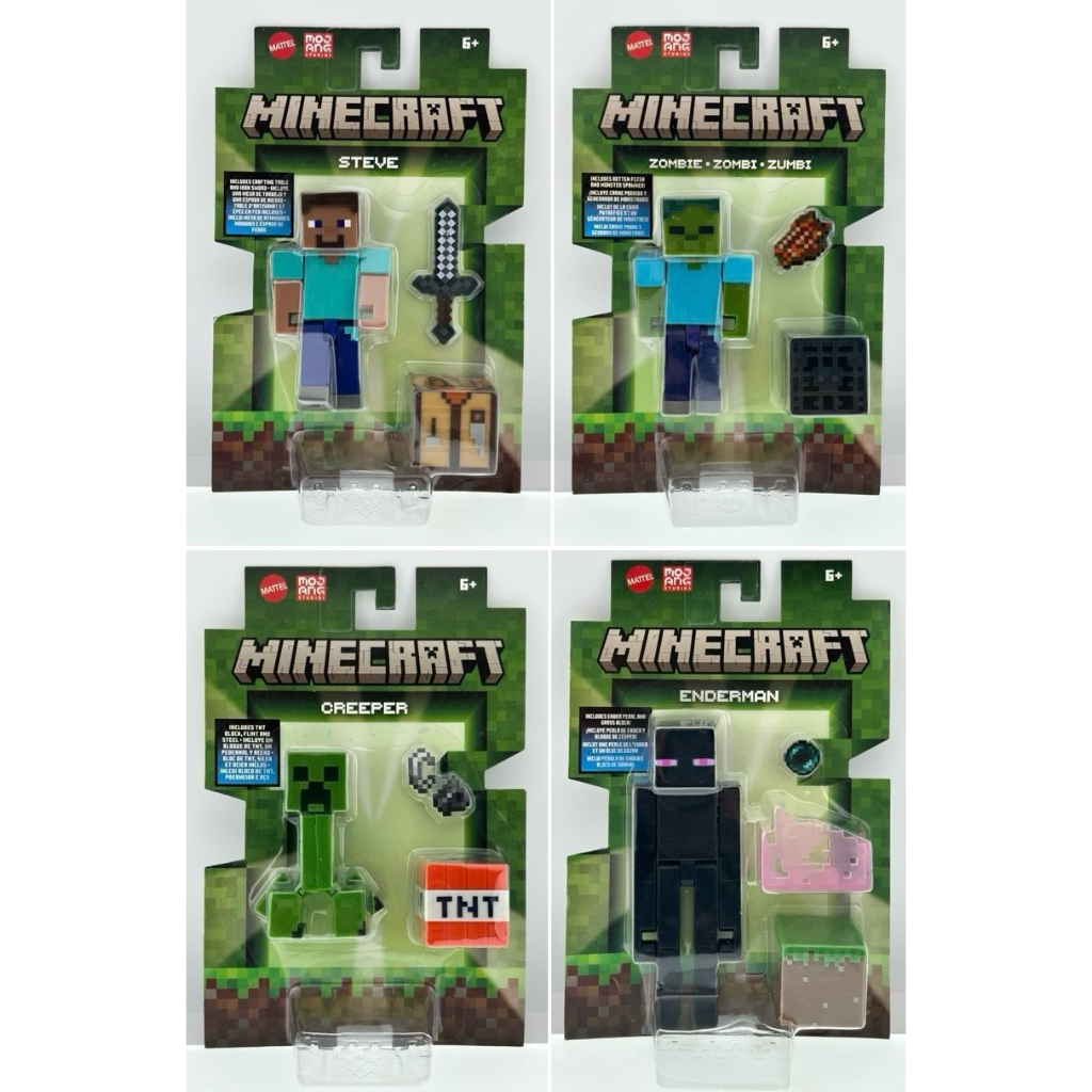MINECRAFT角色造型系列 當個創世神 我的世界 麥塊 美泰 正版 史蒂夫 殭屍 苦力怕 終界使者 模型 可動玩具