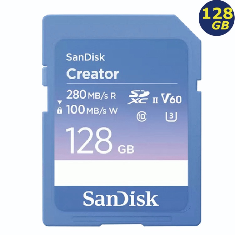SanDisk 128G 128GB SD Creator 280MB/s SDSDXEP V60 U3 記憶卡