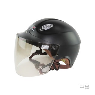 華泰 NINJA 安全帽 K-827 K827 素色 平黑 抗UV鏡片 輕便型 可拆洗 雪帽 半罩