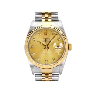 【久大御典品】ROLEX 勞力士 男錶 16233 中金 日誌款 鑽石G面 保證原廠真品 編號:P4729R
