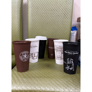 ✈️美國 星巴克Starbucks‼️派克市場創始店限定 ‼️熱咖啡杯環保杯共六款
