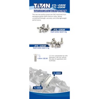TITAN New Titanium Low-Head Screw 3*6 3*8