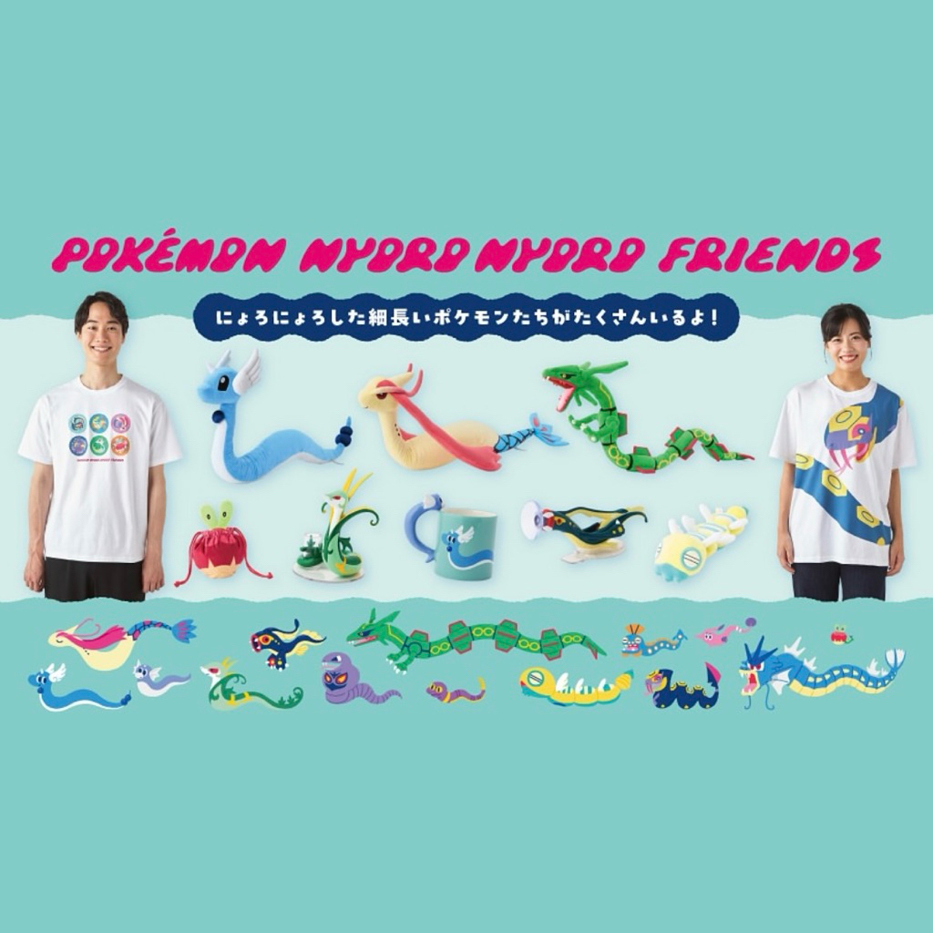 【部分現貨】日本寶可夢中心🇯🇵 NYORO FRIENDS 主題 烈空坐 美納斯 君主蛇 迷你龍 哈克龍 暴鯉龍