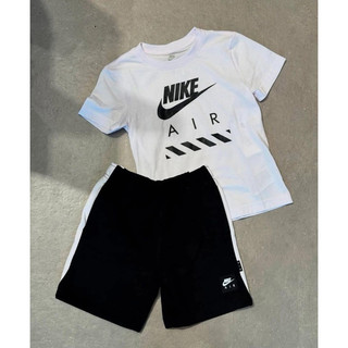 預購🇺🇸美國🇺🇸Nike kids童裝/中小童 AIR 棉質短袖上衣短tee+棉質短褲套裝 有口袋86-130cm