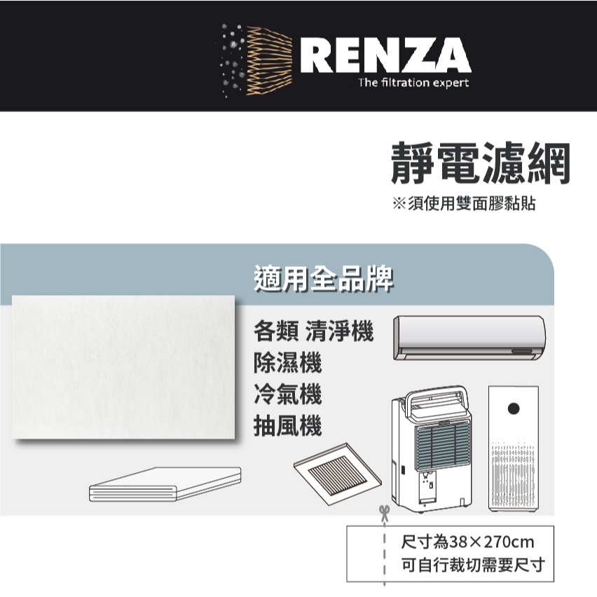 適用 全品牌 空氣清淨機 除濕機 冷氣機 抽風機 靜電濾網 濾芯濾心 3M Honeywell Sharp 小米 飛利浦