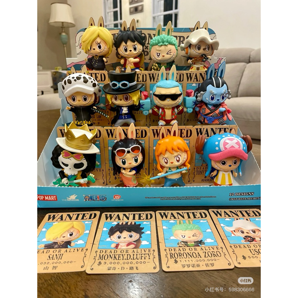現貨+預購❤️Labubu 航海王 海賊王 魯夫 喬巴 娜美 山治 布魯克 泡泡瑪特 正版 盒玩