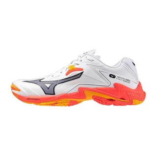 Mizuno 美津濃【授權經銷】男款排球鞋 WAVE LIGHTNING Z8 避震 穩定 白橘- V1GA240098