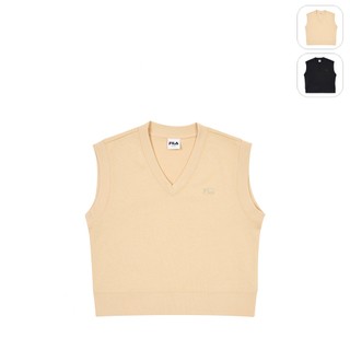 【FILA】女性 針織背心-卡其 5TKY-5205-KK
