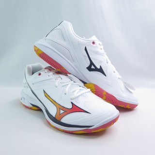 MIZUNO 71GA244335 WAVE CLAW 3 男 排羽球鞋 3E寬楦 白x火焰橘