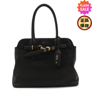 Miu Miu 5BG291 中款 Aventure 小羊皮貝殼包 黑色