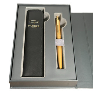 PARKER 派克 喬特XL系列限定款 金色 原子筆 真皮筆套禮盒