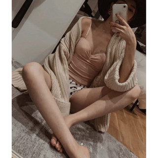 全新✨miyuki select 熱銷無鋼圈系列舒適 BRA TOP 卡其 S