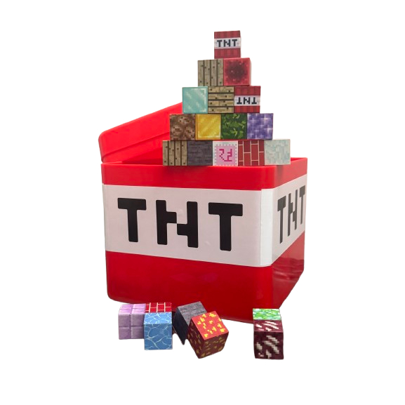 【還原遊戲主題】我的世界 minecraft 主題收納盒 TNT收納盒 苦力怕收納盒 麥塊 麥塊積木 磁吸麥塊 磁鐵麥塊